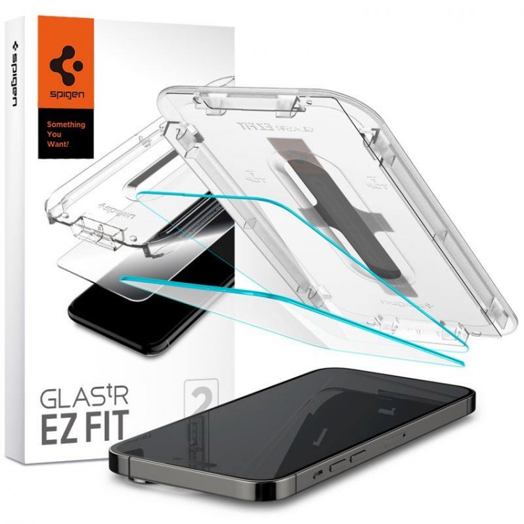 Spigen SGP Γυαλί προστασίας GLAS.tR EZ Fit SLIM CASE FRIENDLY για APPLE iPhone 14 PRO MAX, 2-PACK - ΔΙΑΦΑΝΟ - AGL05202